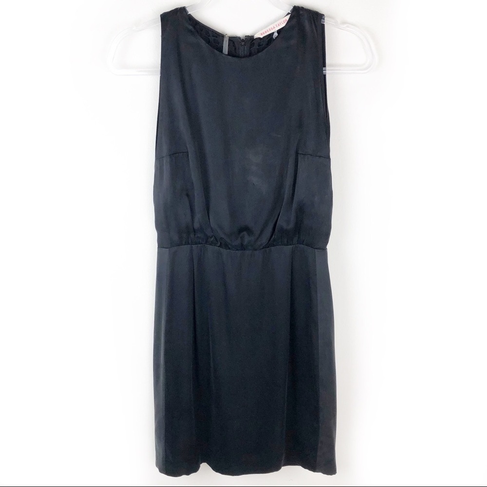 Rebecca Taylor- Silk blend black cocktail dress